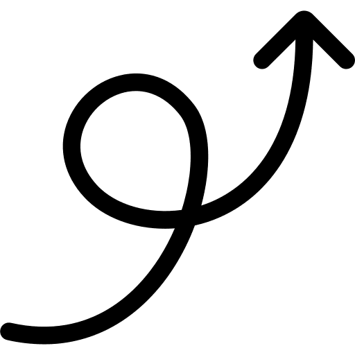 Arrow pointing to dish
